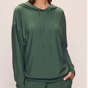 Eberjey Softest Sweats Hoodie in Spruce (Size M)